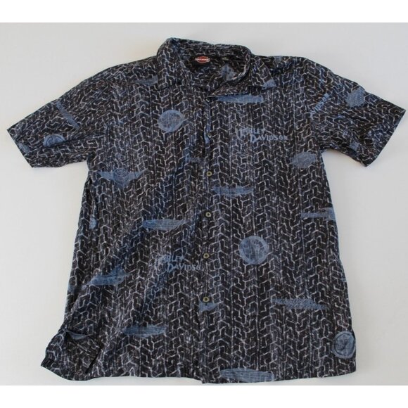 Harley-Davidson Other - Harley Davidson Motorcycles Men's Button Down Shirt Logo Pattern Size M
